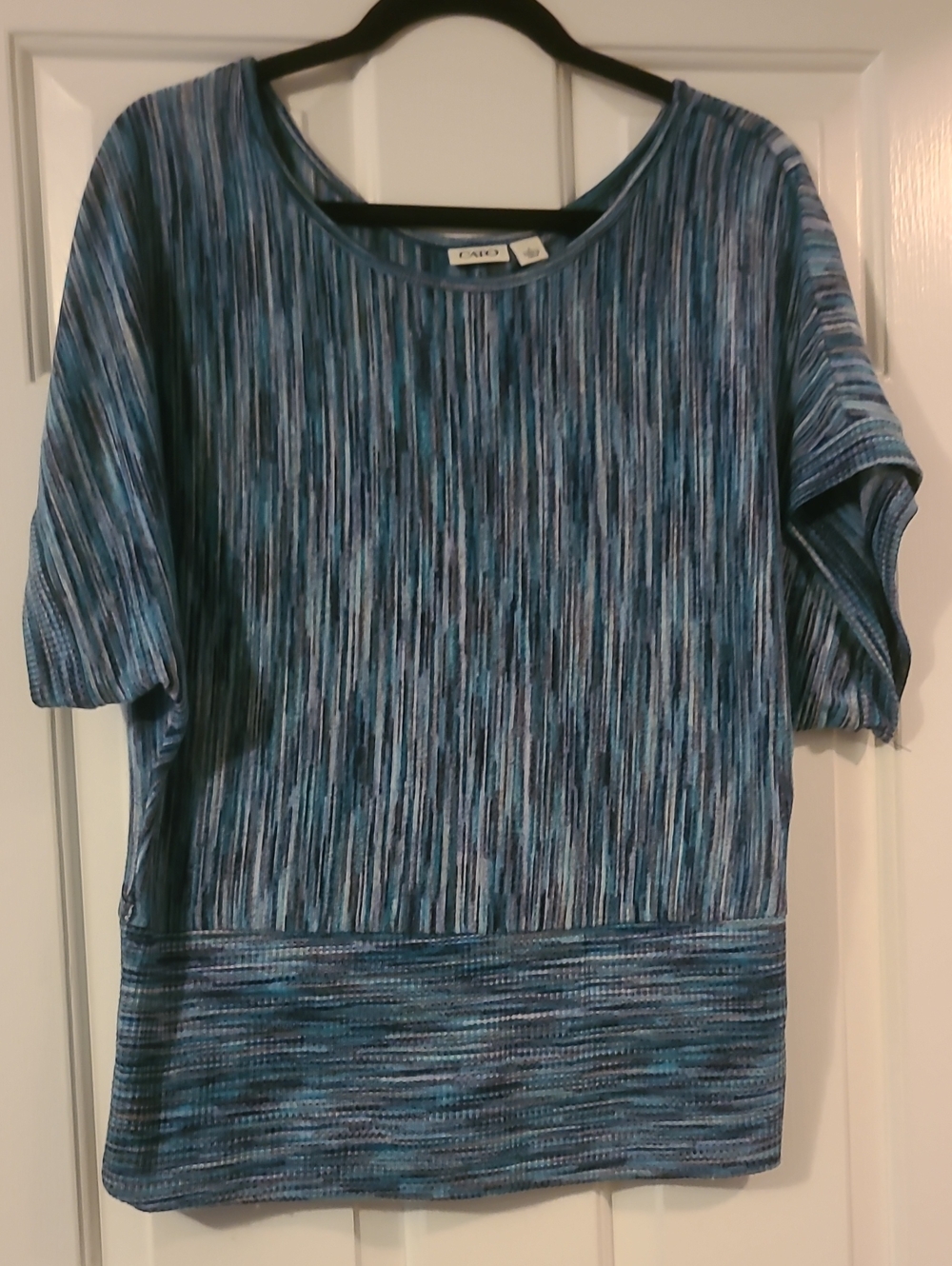 Cato Blue Multi-Striped Women’s Tunic Top